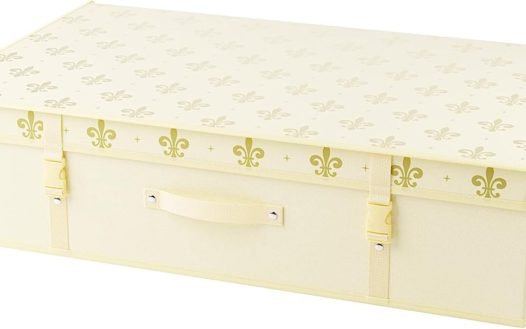 Wholesale OEM ODM HANGERWORLD Wedding Dress Storage Box with Acid Free Tissue – Large, Ivory Gold Fleur de Lis Pattern Factory & Supplier