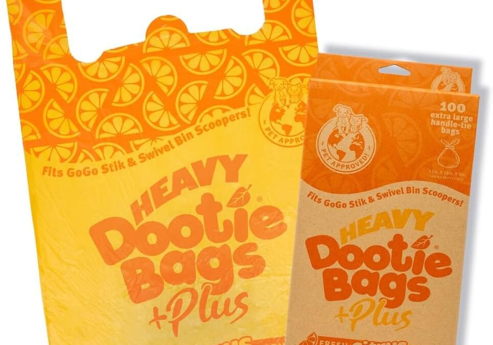 Wholesale OEM ODM HEAVY Dootie Bags +Plus a Hint of Citrus Scent with EZ Tie Handles. For Pet Dog Poop, Cat Litter. Multi-Use. Fits Swivel Bin and Gogo Stik Scoopers. Made with Cornstarch. Strong, Leakproof, Very Large Factory & Supplier