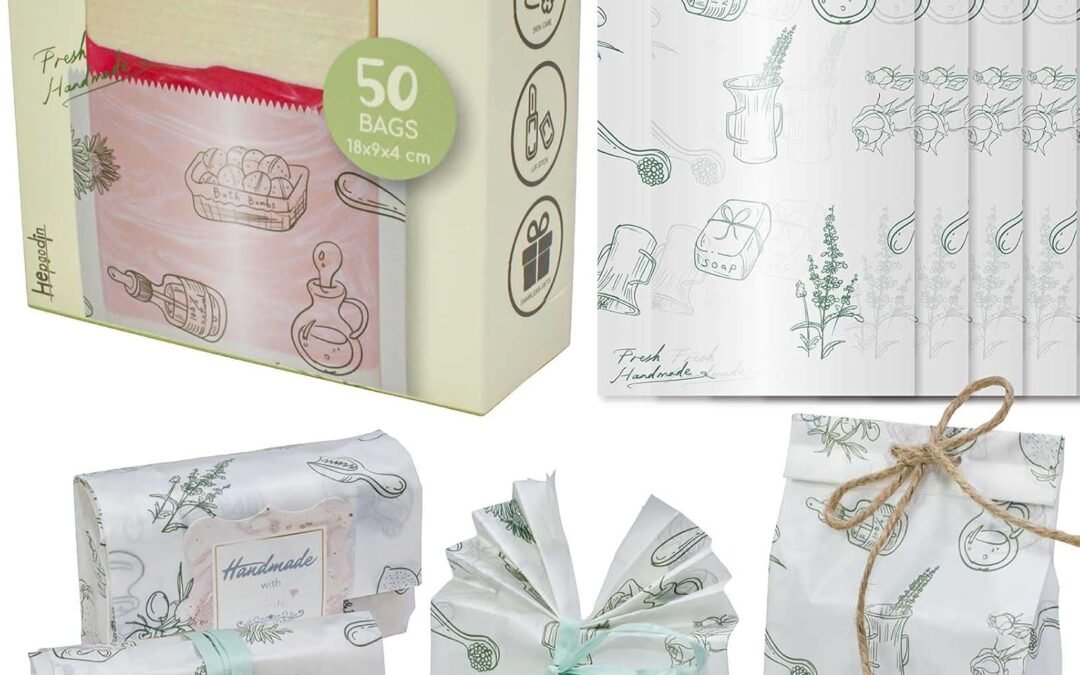 Wholesale OEM ODM Hepgodin Soap Packaging 50 Packs Paper Bags for Soap Making, Lotion bar, Bath bomb, Lipstick, essential oil, Gift, Crafts, Party Favor, Aromatherapy Product Merchandise, Wedding Gift Bags Factory & Supplier