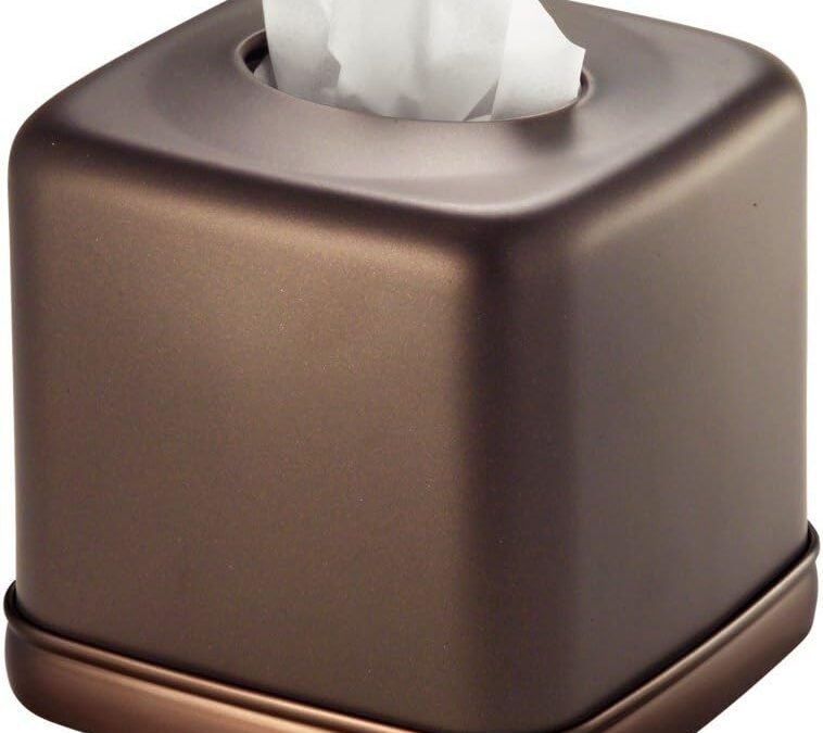 Wholesale OEM ODM InterDesign York Metal Facial Tissue Box Cover/Holder for Bathroom Vanity Countertops – Bronze Factory & Supplier