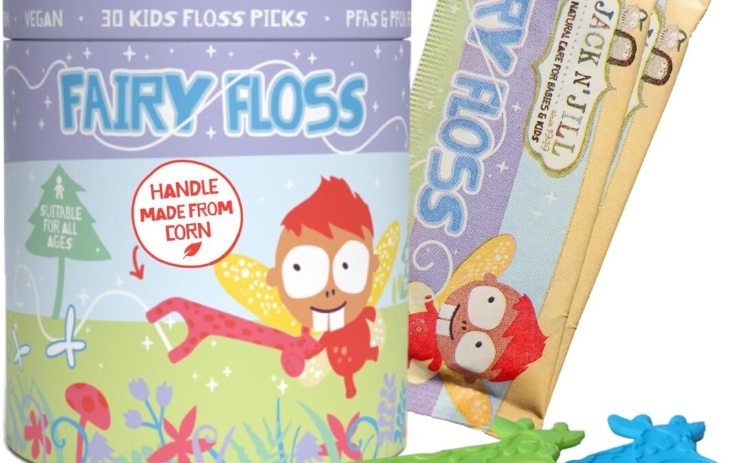 Wholesale OEM ODM Jack N’ Jill Fairy Floss Dental Flossers – Slides Easily Between Teeth, Handles Made from Plants (Corn), Make Flossing Fun for Kids, Kids First Floss, Vegan – 30 Individually Wrapped Flossers Factory & Supplier