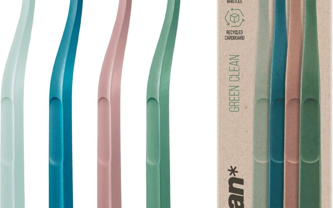 Wholesale OEM ODM Jordan Green Clean Manual Toothbrush – Sustainable, Eco-Friendly Scandinavian Design, Soft Bristles, Mixed Colors, 4 Units Factory & Supplier