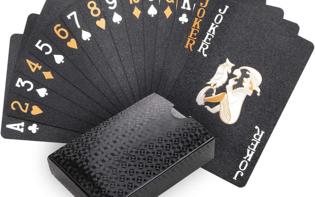 Wholesale OEM ODM Joyoldelf Cool Black Playing Cards, Waterproof Black-Gold Foil Poker Cards with Gift Box, Great for Magic,Water Card Games and Party Factory & Supplier