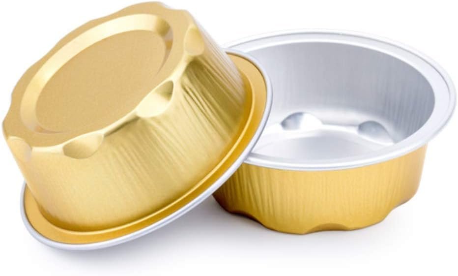Wholesale OEM ODM KEISEN 2 4/5″ 50ml 100/PK 2oz mini Disposable Aluminum Foil Cups for Muffin Cupcake Baking Bake Utility Ramekin Cup (gold) Factory & Supplier