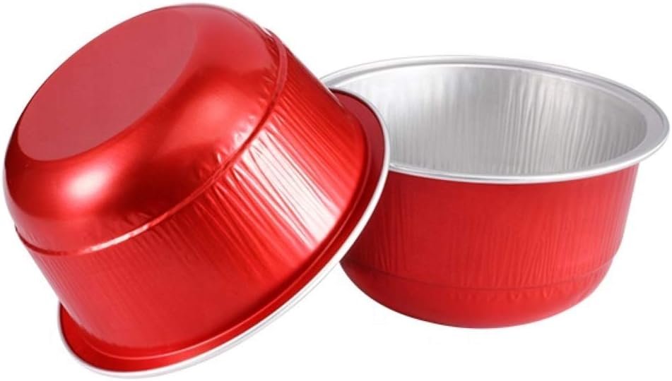 Wholesale OEM ODM KEISEN 3 2/5″ 150ml 100/PK 6oz Disposable Aluminum Foil Cups for Muffin Cupcake Baking Bake Utility Ramekin Cup (red) Factory & Supplier