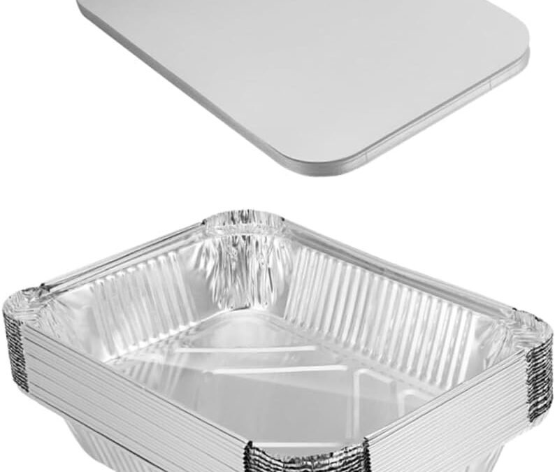 Wholesale OEM ODM KICHOUSE 30pcs Portable Aluminum Foil Box Tin Box Container for Bbq Takeout Containers Lids Factory & Supplier