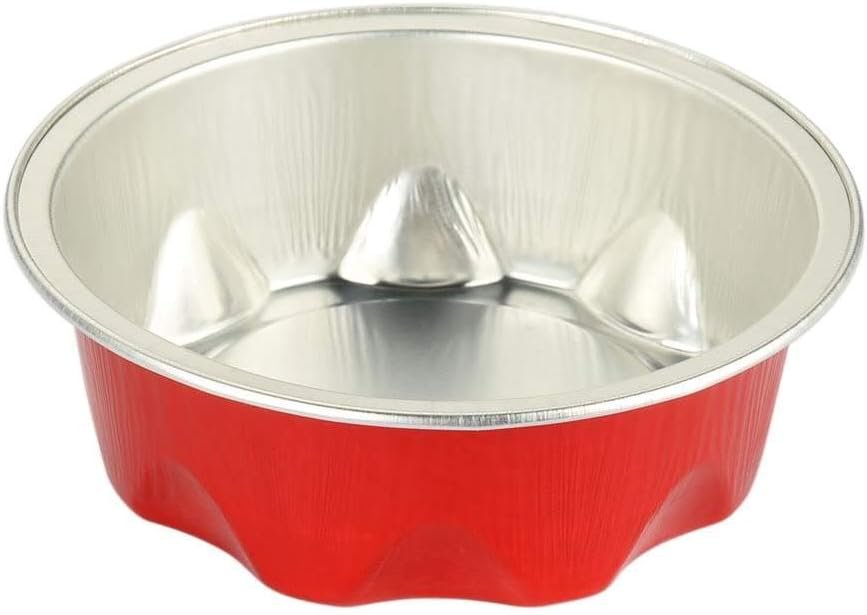 Wholesale OEM ODM KitchenDance 2 oz. Disposable Aluminum Colored Foil Cups – Sturdy Mini Foil Baking Cups for Individual Desserts – Perfect for Mini Creme Brulee, Flan and More – A3 Without Lids (100, Red) Factory & Supplier