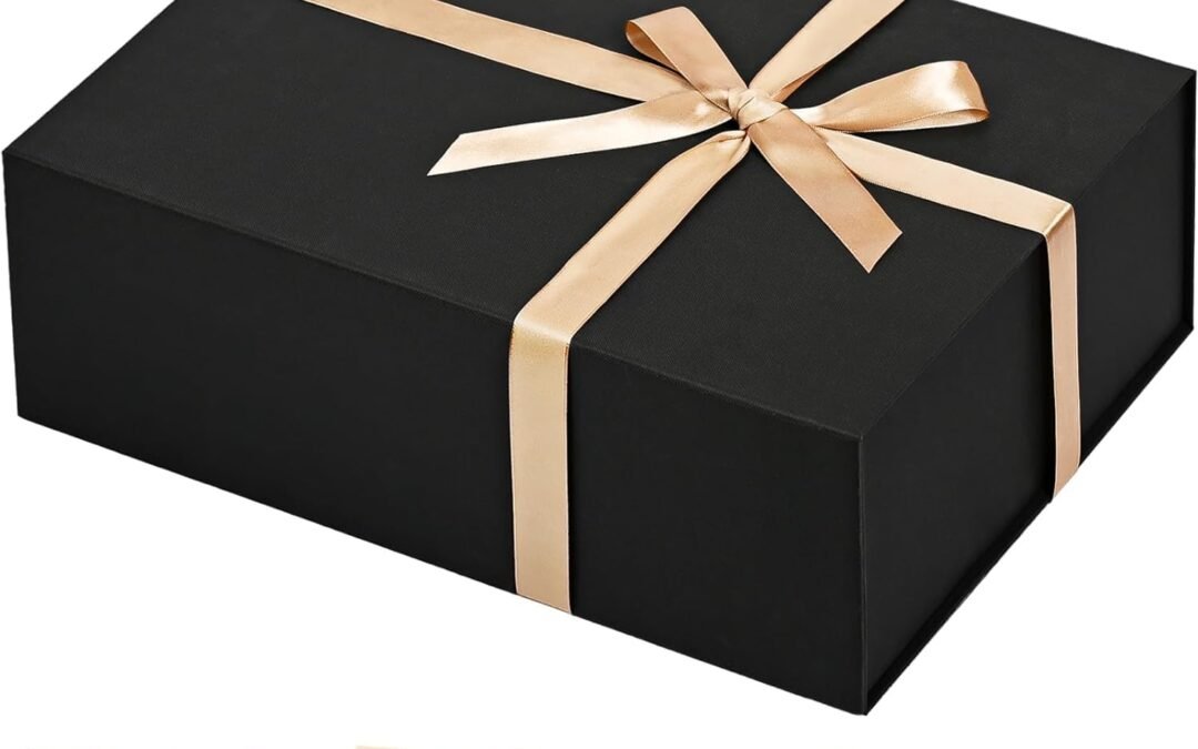 Wholesale OEM ODM LIFELUM Gift Box 13.5”x10”x4” Large Black Father Day Gifts Boxes with Magnetic Lids Luxury Gift Box for Groomsman Proposal Gifts Contains Card, Ribbon, Filler Birthday Gift Packing Factory & Supplier