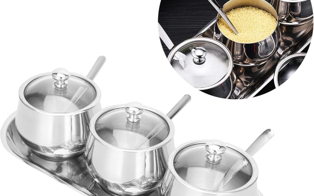 Wholesale OEM ODM LIZEALUCKY Seasoning Box, Spice jar for Seasoning Rack, Condiment Bottle for Storage Container, 304 Stainless Steel jar with lid and Spoon Factory & Supplier