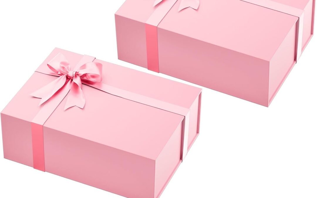 Wholesale OEM ODM Large Pink Gift Box with Lid: 2 Pack 13.5×10×5 Inches – Strong Magnetic Closure for Valentines Birthdays Wedding Gifts – Perfect for Couples Friends Family Factory & Supplier