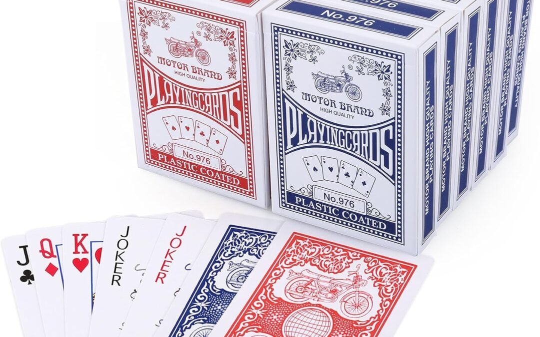 Wholesale OEM ODM LotFancy Playing Cards, 12 Pack, Decks of Cards Bulk, Poker Size, Standard Index, for Blackjack, Euchre, Canasta Card Game, 6 Blue and 6 Red, Casino Grade Poker Cards Factory & Supplier