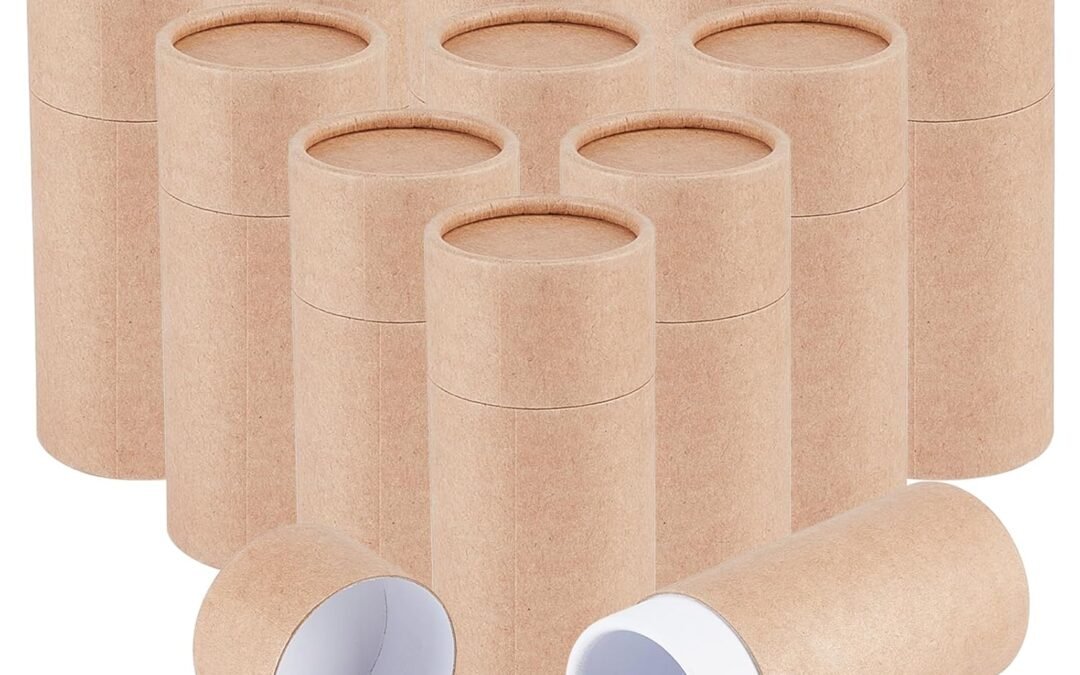 Wholesale OEM ODM NICENEEDED 12 PCS 50ML Kraft Paper Tubes with Lid, Cardboard Boxes Empty Kraft Paper Jar Round Containers, Essential Oil Bottle Packaging Box Round Kraft Paper Containers for Tea Coffee Factory & Supplier