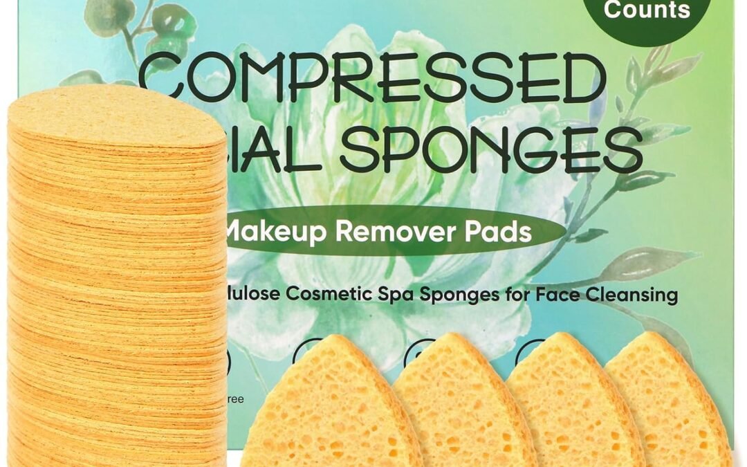 Wholesale OEM ODM ORIGHTY 96 Count Facial Sponges for Cleansing, 100% Natural Cellulose Facial Sponges for Washing face, Compressed Cosmetic Spa Face Sponge for Exfoliating Mask, Makeup Removal Factory & Supplier