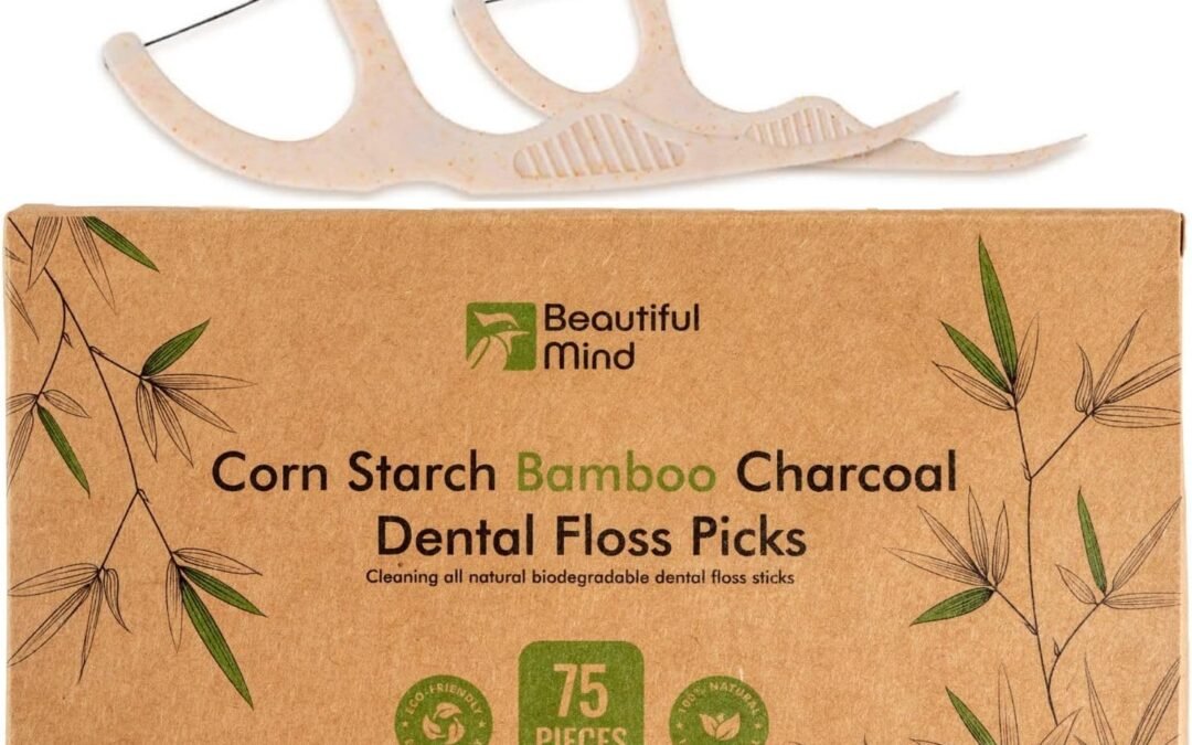 Wholesale OEM ODM Organic Dental Floss Picks – Natural Biodegradable Floss Sticks with Strong Bamboo Charcoal Thread & Vegan Corn Starch Handle – No Plastics & No Artificial Flavours Factory & Supplier