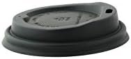 Wholesale OEM ODM PACKNWOOD 210LGDW8N Compostable black coffee lid for 8oz, plastic lid, coffee to go cups with lid, coffee paper cups with lids, party cups with lids, disposable coffee cup lid – D:3.15in – 1000 pcs Factory & Supplier