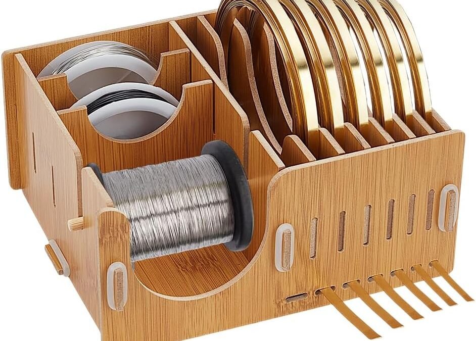 Wholesale OEM ODM PH PandaHall Tape Dispenser Copper Foil Dispenser for Stained Glass Supplies Washi Tape Holder Gold Tape Aluminum Foil Storage Box for DIY Crafts Art Tools Organizer 6.5×5.7×3 Inches, Wooden Factory & Supplier