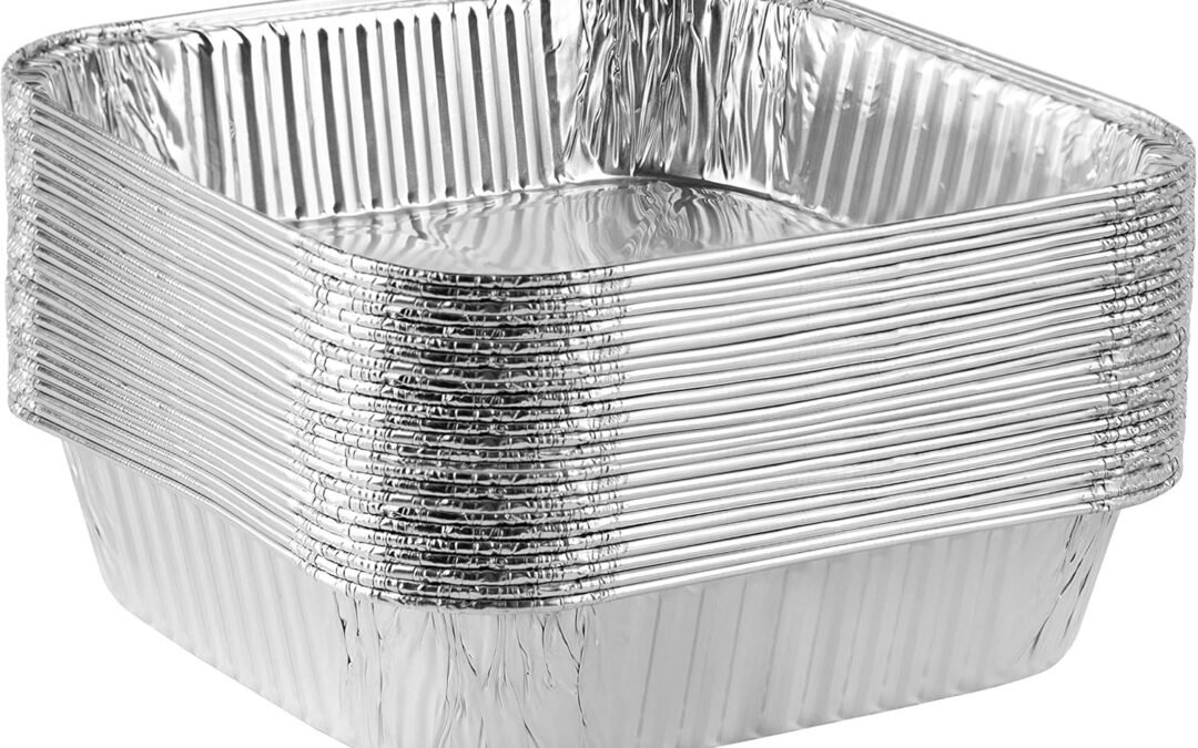 Wholesale OEM ODM PLASTICPRO Disposable 8” X 8” X 2” Inch Square Aluminum Tin Foil Baking Pans Bakeware – Cookware Perfect for Baking Cakes, Breads, Brownies, Bread, Meatloaf, Lasagna, Pack of 25 Factory & Supplier