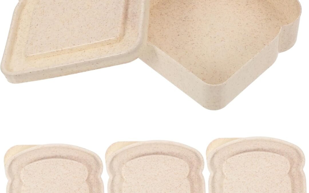 Wholesale OEM ODM PRETYZOOM 4Pcs Portable Bread Storage Boxes Fresh Keep Holder Containers for Camping Meal Prep Convenient Toast Containers for Bakery Food Organization Drop Design Factory & Supplier