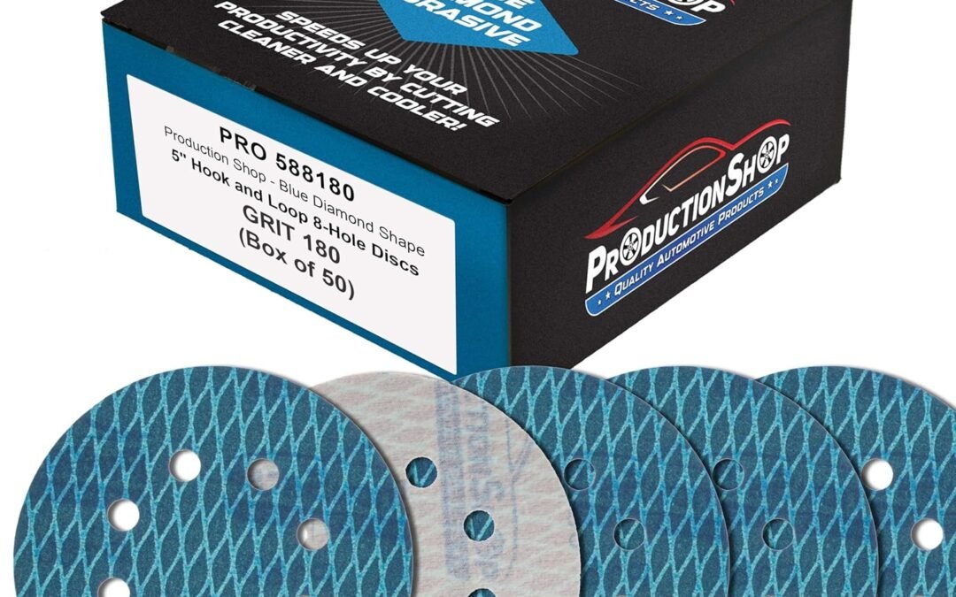 Wholesale OEM ODM Premium 180 Grit 5″ Rhombus Diamond Shape Blue Sanding Discs, 8-Hole, Box of 50 – Hook & Loop Anti-Clogging J-Cloth Dustless Sandpaper for Random Orbital Sanders, Sand Auto Paint, Wood Factory & Supplier