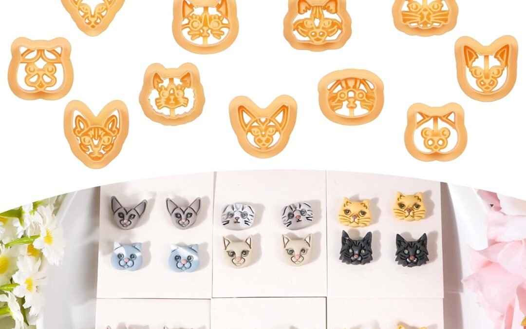 Wholesale OEM ODM Puocaon Cat Polymer Clay Cutters – 16 Pcs Small Stud Cute Cat Clay Cutters for Earrings Jewelry Design Factory & Supplier
