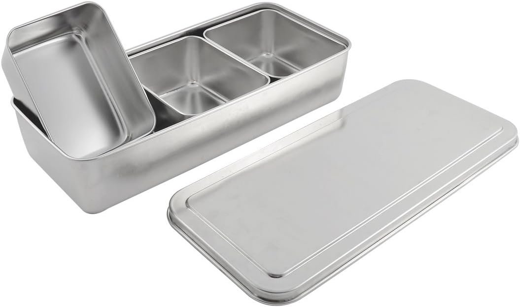 Wholesale OEM ODM Qtqgoitem Stainless Steel Kitchen 3 Compartments Salt Seasoning Condiment Container Box Case Holder (Model: 6f7 688 23b 5df 840) Factory & Supplier