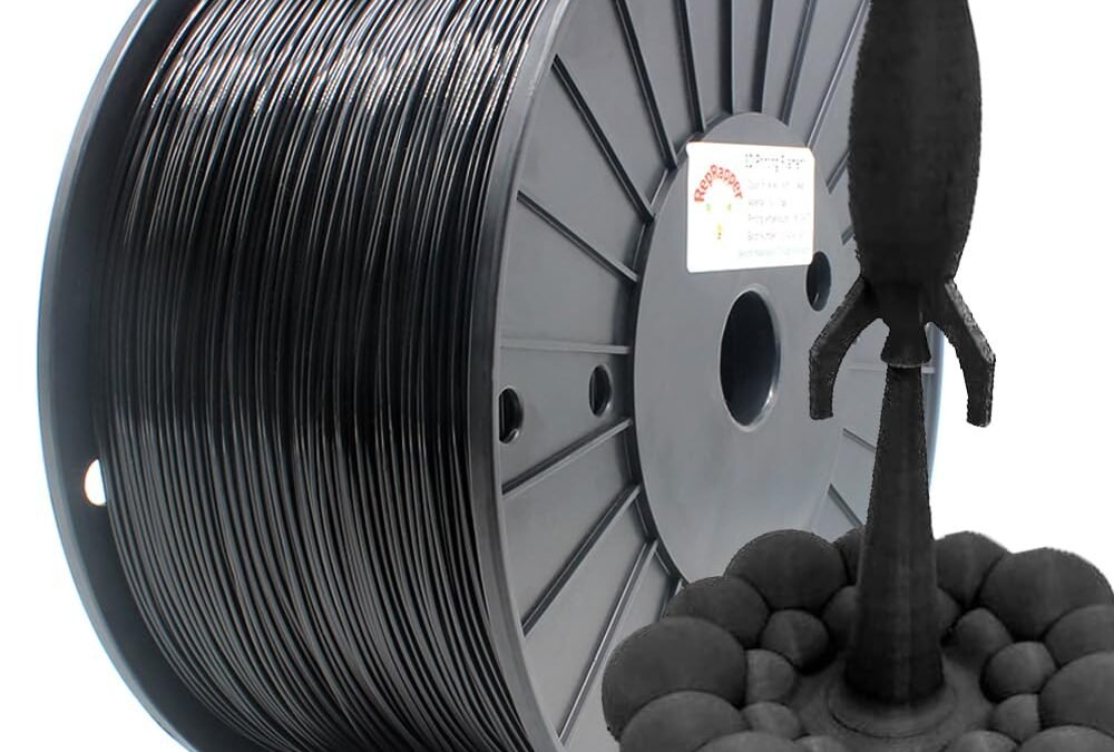 Wholesale OEM ODM RepRapper Black PLA Filament for 3D Printer & 3D Pen 1.75mm (± 0.03mm) 6.6lb (3kg) Factory & Supplier
