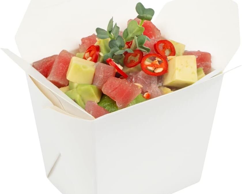 Wholesale OEM ODM Restaurantware-8 Ounce Noodle Take Out Boxes, 25 Disposable Food To Go Boxes – Tab-Lock, Stackable, White Paper Take Home Boxes, Greaseproof, For Restaurants, Catering, And Parties Factory & Supplier