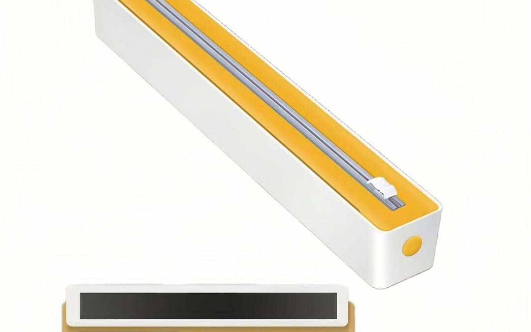 Wholesale OEM ODM Reusable Tin Foil and Plastic Wrap Dispenser with Sliding Cutter for 12″ Length * 1.57″ Diameter Rolls, Refillable Plastic Wrap Dispenser for Cutting Plastic Wrap,Tin Foil,Wax Paper (Orange Magnetic) Factory & Supplier