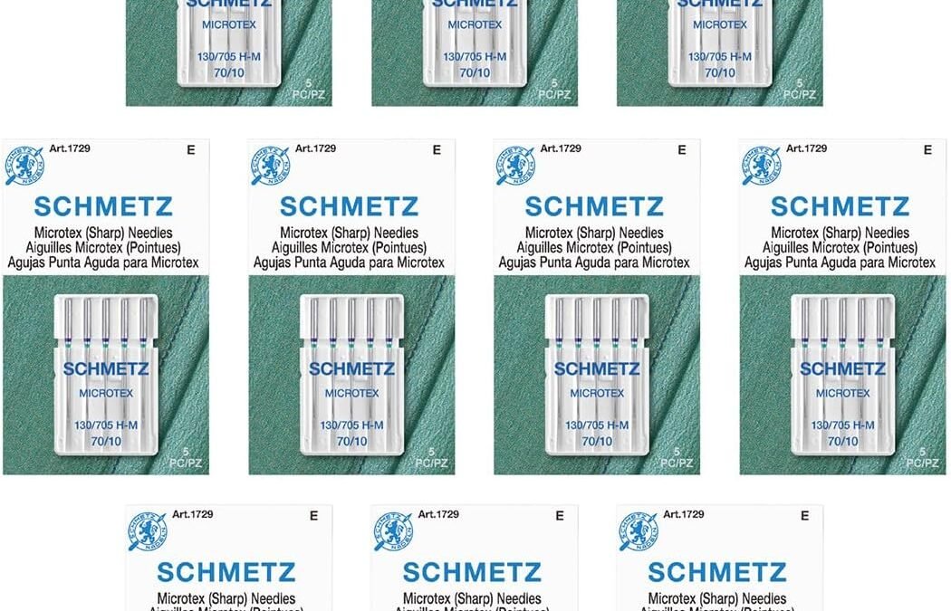 Wholesale OEM ODM SCHMETZ Microtex Sharp Sewing Machine Needles – Quilting & Topstitching Supplies, Size 70/10, 5-Needle Card, Pack of 10 Factory & Supplier