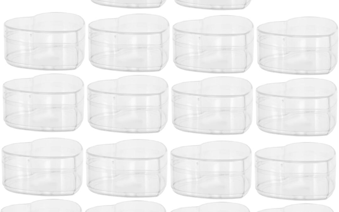 Wholesale OEM ODM STOBAZA 18pcs Heart Shaped Transparent Acrylic Storage Box Candy Container with Lid Multi Purpose Organizer for Jewelry Trinkets and Items Factory & Supplier