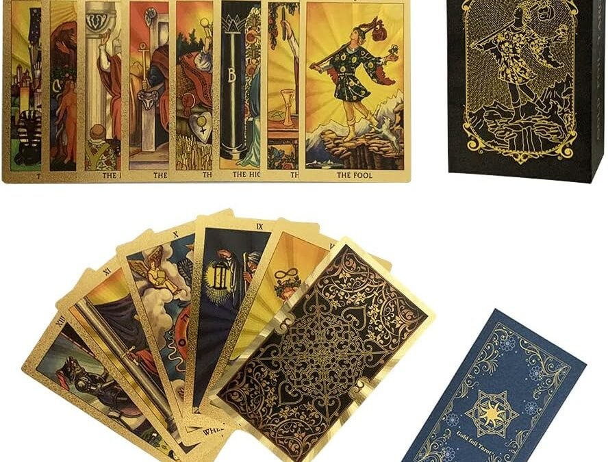 Wholesale OEM ODM SUNHHX Tarot Cards Deck – 78 PVC Waterproof, Wrinkle Resistant Gold Foil Classic Tarot Cards with English Instructions Book, Perfect for Beginners Factory & Supplier