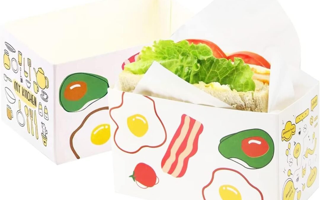 Wholesale OEM ODM Sandwich Take Out Boxes 50 Pieces Paper Take Out Containers, Mini Burger Boxes,Toast Holding Bread Tray for Take Out Food Containers,Restaurant, Picnic and Party Factory & Supplier