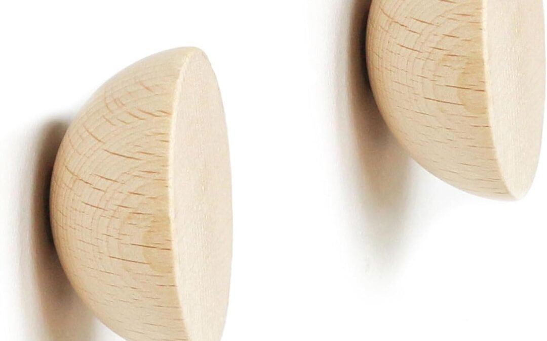 Wholesale OEM ODM Solid Round Beech Wood Wall & Coat Hook, Set of 2, 2.3 inch Dia, Ideal for Entryway, Bathroom, Bedroom, or Office Factory & Supplier