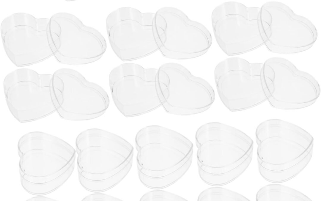 Wholesale OEM ODM Sosoport 18pcs Heart Shaped Transparent Acrylic Storage Boxes with Lid Versatile Candy Jewelry and Trinket Containers Portable Organizers for Parties and Events Factory & Supplier