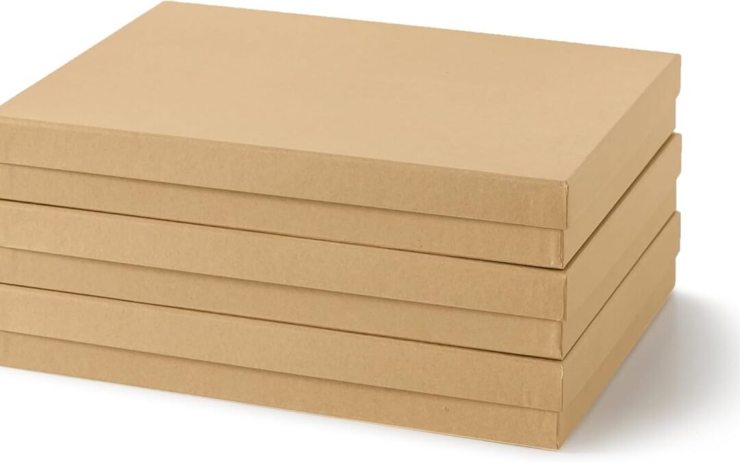 Wholesale OEM ODM Soul & Lane Document Storage Boxes – Set of 3 (13.2″ x 9.8″ x 1.8″), Versatile Photo & Craft Organizer for Home Office, Stackable Cardboard Storage for Letters, Papers, Files & Memorabilia, Kraft Factory & Supplier