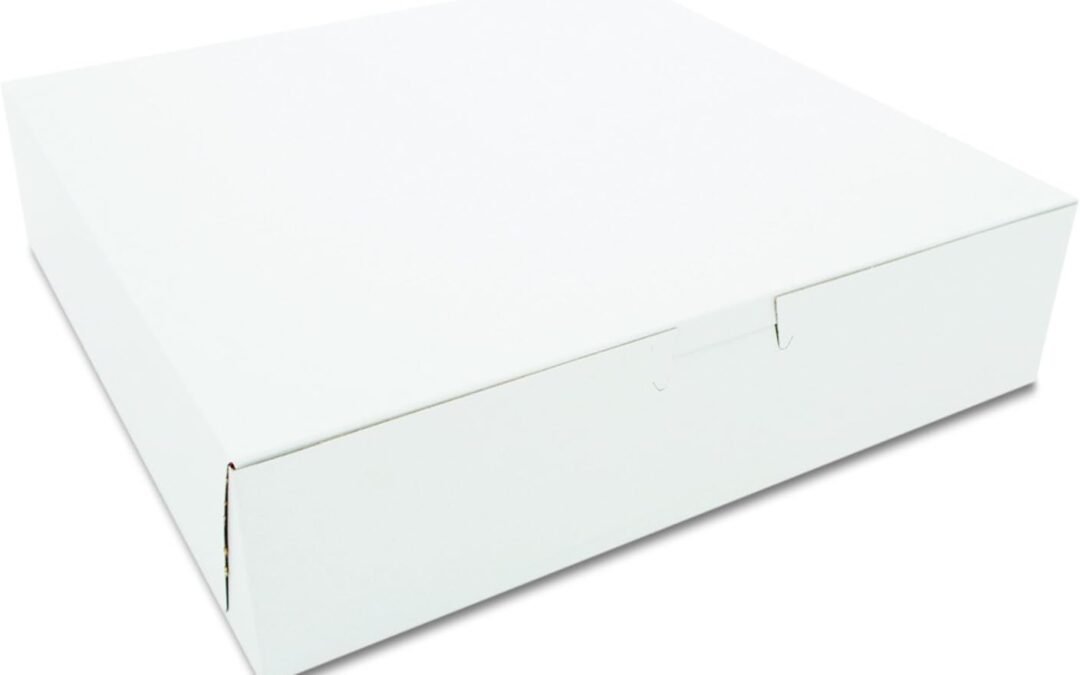 Wholesale OEM ODM Southern Champion Tray 0969 Premium Clay Coated Kraft Paperboard White Non-Window Lock Corner Bakery Box, 10″ Length x 10″ Width x 2-1/2″ Height (Case of 250) Factory & Supplier