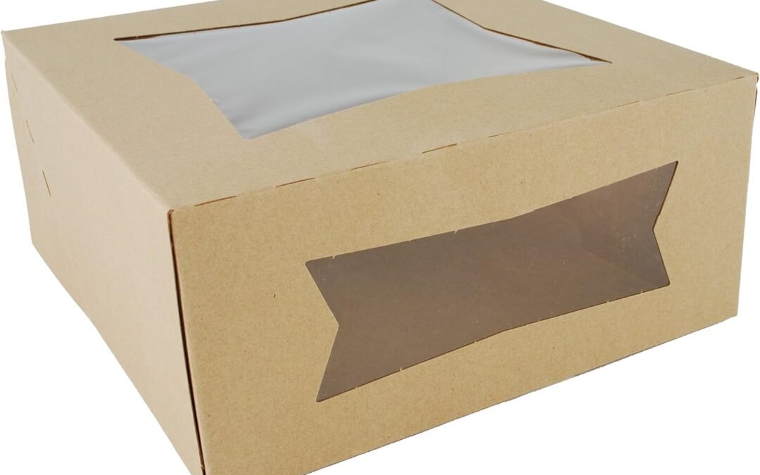 Wholesale OEM ODM Southern Champion Tray 24293K Kraft Paperboard Window Bakery Box, 9″ Length x 9″ Width x 4″ Height (Case of 150) Factory & Supplier
