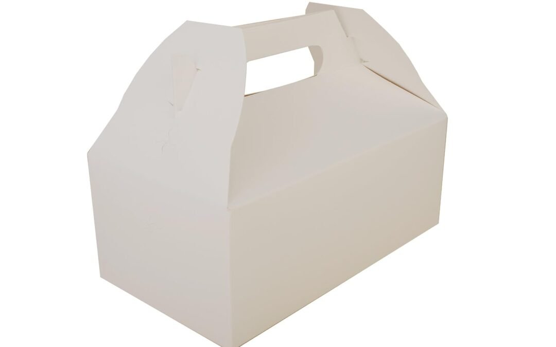 Wholesale OEM ODM Southern Champion Tray 2701 Paperboard White Small Barn Style Carry Out Box, 5-lb Capacity, 8-7/8″ Length x 5″ Width x 3-1/2″ Height (Case of 250) Factory & Supplier