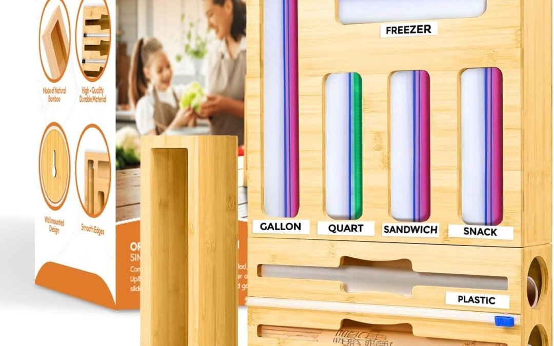 Wholesale OEM ODM Storage Bag Organizer for Kitchen Drawer and Wall – 9 in 1 Baggie Organizer for Foil and Plastic Wrap with Cutter – Food Organization with Labels for Quart, Gallon, Snack and Sandwich Factory & Supplier
