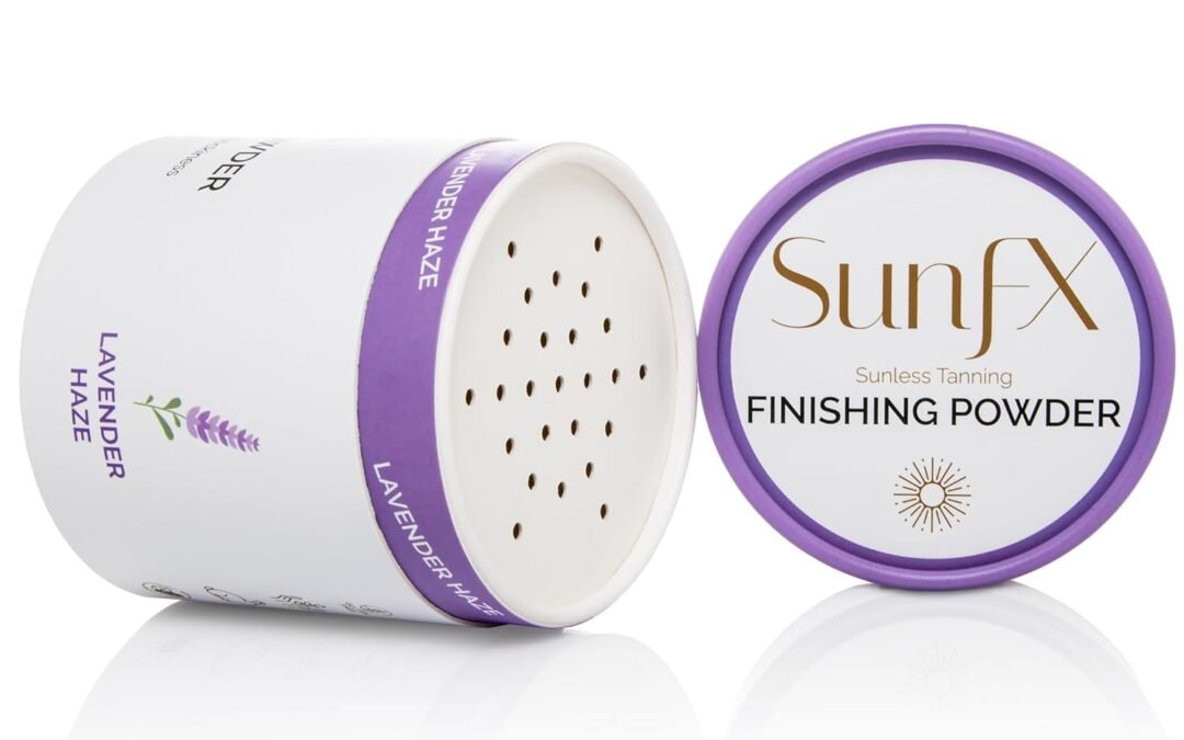 Wholesale OEM ODM SunFX Post Spray Tan Translucent Finishing Powder | Talc Free | Sunless Tanning Setting Powder | Shimmer | (4.00 Ounce (Pack of 1), Lavender Haze) Factory & Supplier