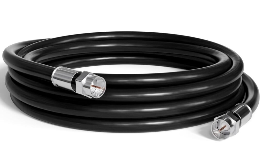 Wholesale OEM ODM THE CIMPLE CO Coaxial Cable, 1.5 FT, Indoor/Outdoor, High Speed Internet, Satellite Extension, RG6, Dual Shielded Coax, CATV, UV Resistant, Weather Proof, CL2 Rated, 0.45 Meter, Black Factory & Supplier