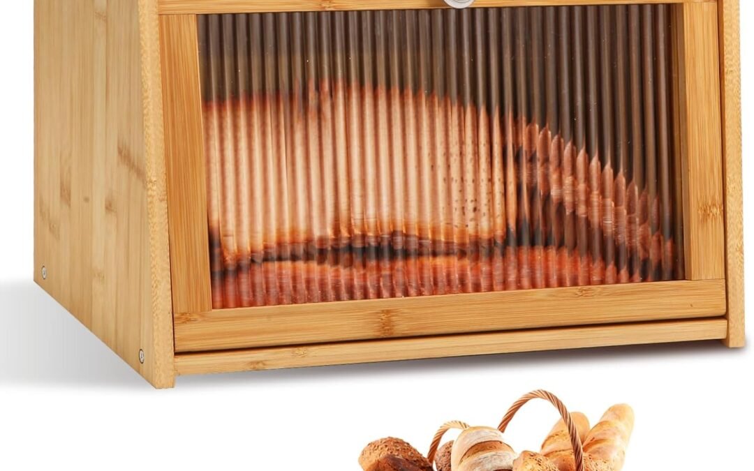 Wholesale OEM ODM Thick&Thin Bread Box for Kitchen Countertop, Large Capacit Airtight Wooden Bread Storage with Glass Door Panel, Bamboo Organizer for Pantry, Cabinet, Kitchen, Display Case Factory & Supplier