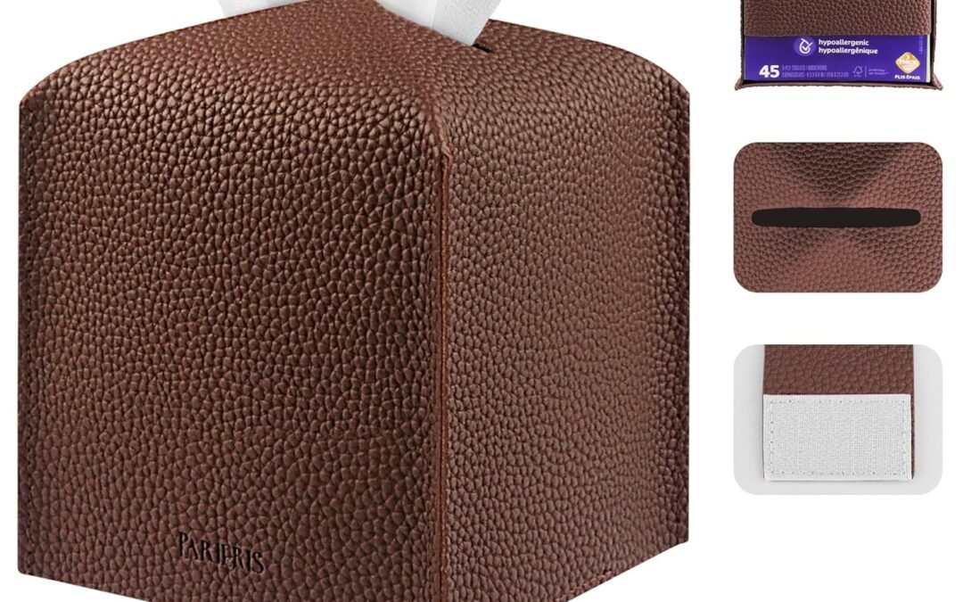 Wholesale OEM ODM Tissue Box Cover Holder Square Tissue Cube Cover PU Leather Tissue Organizer with Bottom Belt for Bathroom, Tabletop, Car, Night Stands, Office, Home, Kitchen (1, CoffeeBrown) Factory & Supplier