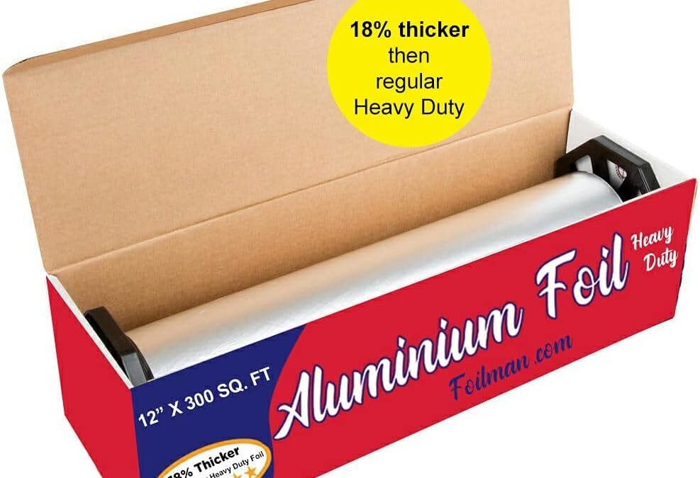 Wholesale OEM ODM Ultra-Thick Heavy Duty Household Aluminum Foil Roll (12” x 300 Square Foot Roll) with Sturdy Corrugated Cutter Box – Heavy Duty Food Safe Foil Wrap – Best Kitchen Wraps & Baking need Factory & Supplier