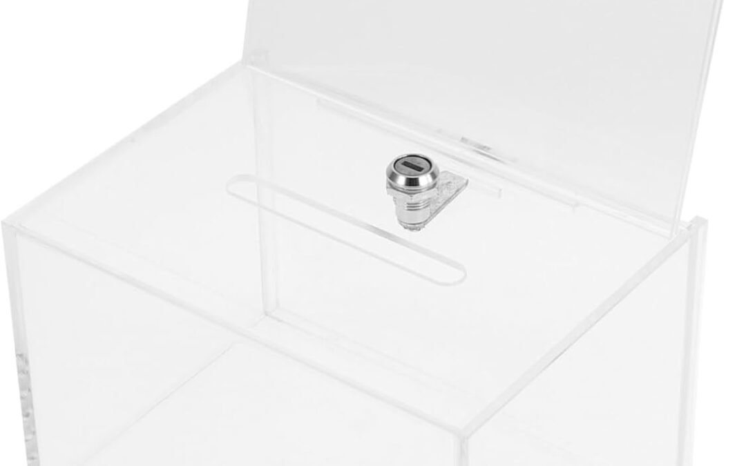 Wholesale OEM ODM Uonlytech Clear Acrylic Donation Box with Lock Multi Functional Ballot Box for Fundraising with Slot for Tickets Cash Letters for Events and Charities Factory & Supplier