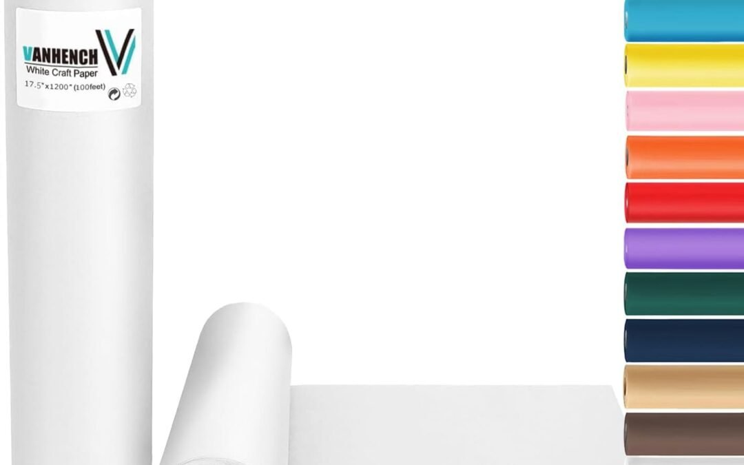 Wholesale OEM ODM Vanhench White Wrapping Paper 17.5″x1200″(100′), White Easel Painting Drawing Paper Roll Kids Art Supplies, Chart Poster Bulletin Board, Floor Covering Arts Crafts Gift Wrap 80GSM 55LB Factory & Supplier