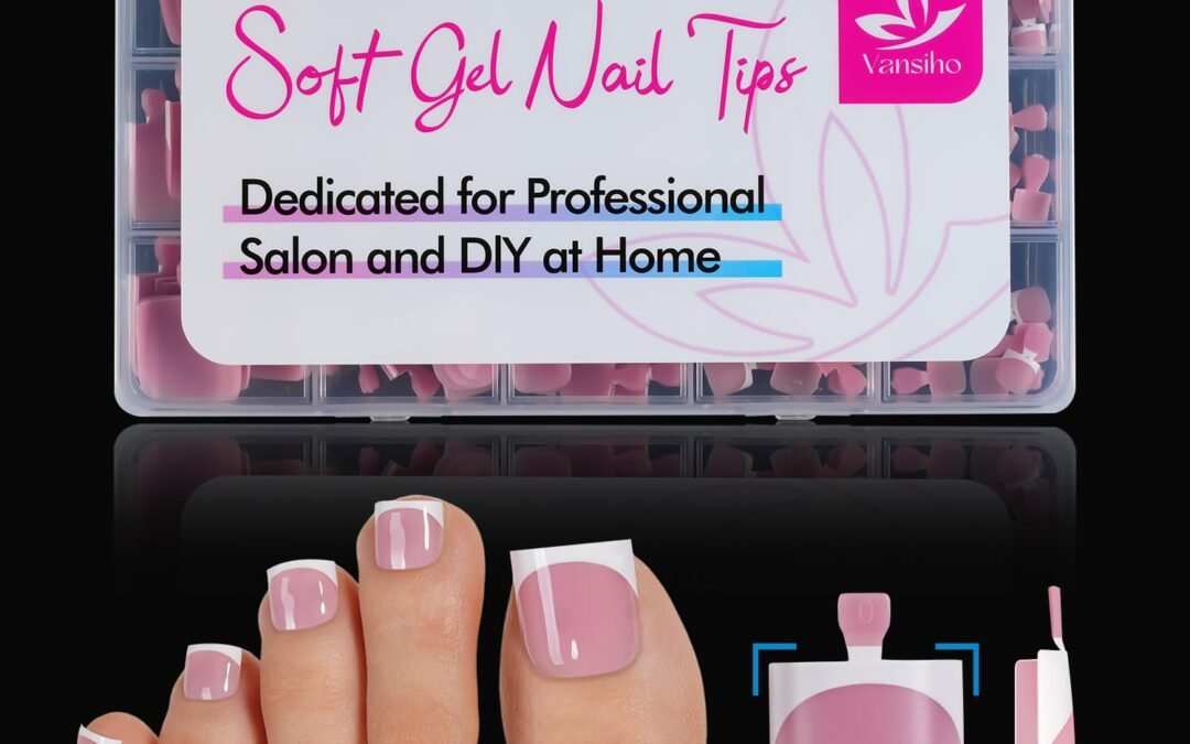 Wholesale OEM ODM Vansiho 150 pcs French Tip Toe Nail Tips Press on, Pink White French Tips Toenail Press on Square for Women, Soft Gel Fake Toe Nails, Acrylic Nails Soak off Toe Nail Home DIY 15 Sizes Factory & Supplier