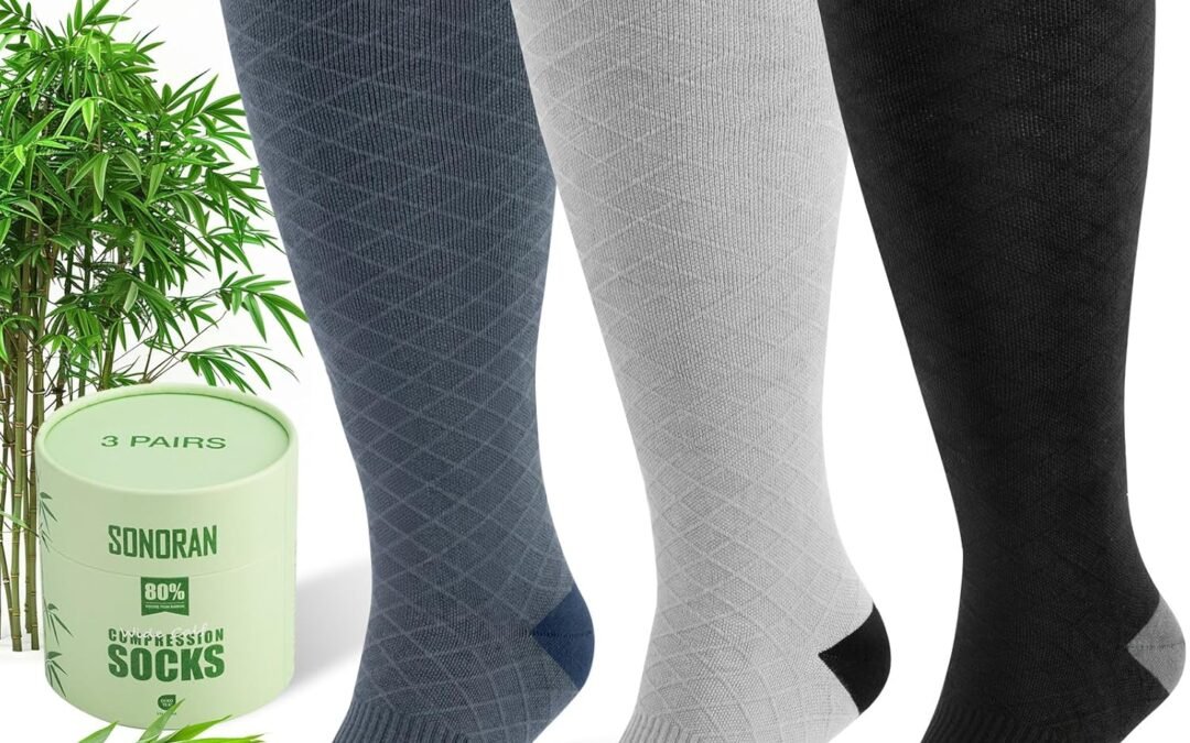 Wholesale OEM ODM Wide Calf Compression Socks Women Men Plus Size (2/3 Pair) 15-20mmhg Graduated Bamboo Viscose Sock for Pregnancy Factory & Supplier