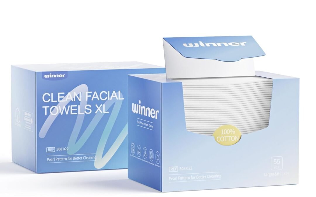 Wholesale OEM ODM Winner Cotton Face Towels, 100% USDA Biobased Facial Towelettes, Disposable Face Towel XL, Odor-Free, Ultra Soft Makeup Remover Wipes for Sensitive Skin, Biodegradable, 110 Count, 2 Pack Factory & Supplier