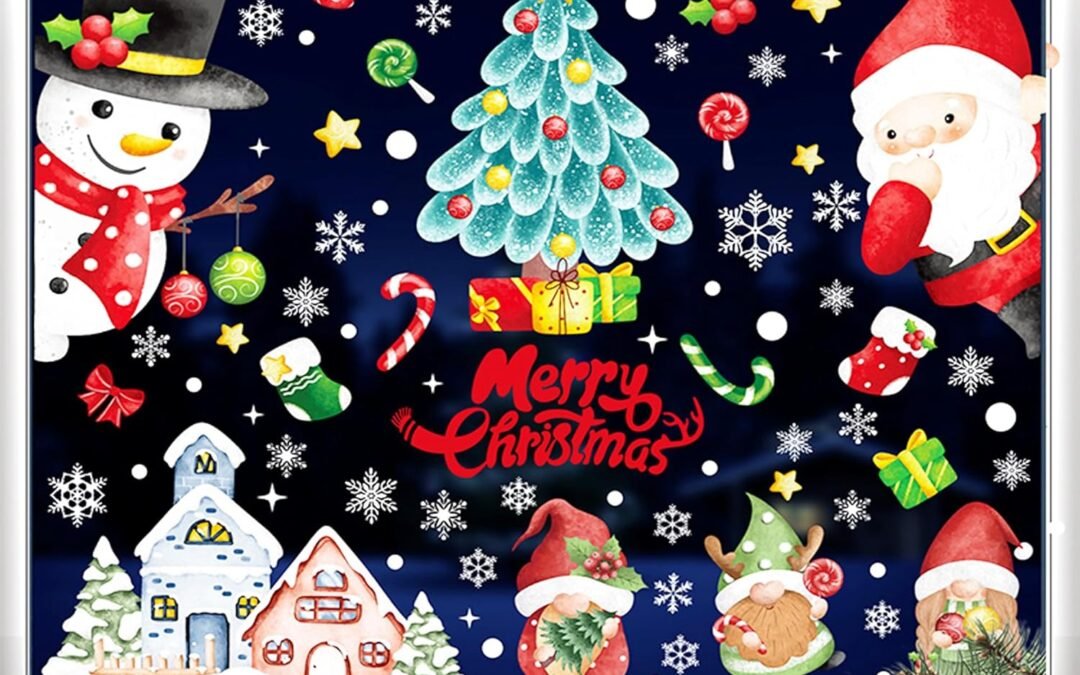 Wholesale OEM ODM Xmas Winter Window Stickers – Large Snowflake Reindeer Santa Snowman Window Clings for Merry Christmas Decoration Factory & Supplier